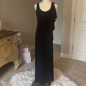 NWT Calvin Klein Stylish Black Sleeveless Maxi Dress